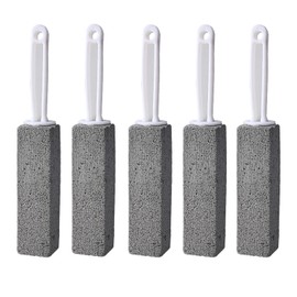 Piedra pomez para baño,5 piedra pómez con asas incluidas, quita sarro inodoro,se puede utilizar para la limpieza de inodoros, lavabos, etc.Un buen ayudante en la limpieza (Gris)