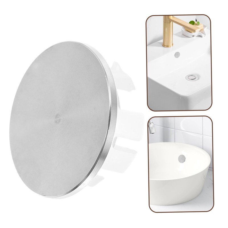 TEHAUX Stainless Steel Overflow Cover for Bathroom Sink Decorative Trim