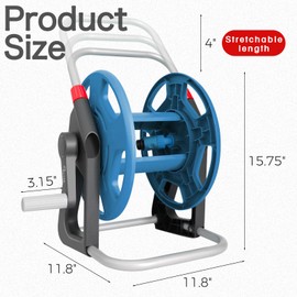 YESTAR Garden Water Hose Reel Cart,Holds 50-80 Ft of 5/8 Inch Hose, Portable Hose Pipe Holder for Outside