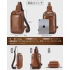 DOOMUS Men's Shoulder Bag, Crossbody Bag, Genuine Leather, Waterproof, Large