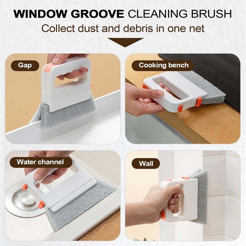 Window Groove Cleaning Brush - Door Window Track Cleaning Tools