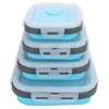 4Pcs/Set Silicone Lunch Box Collapsible Food Storage Container Bento Box