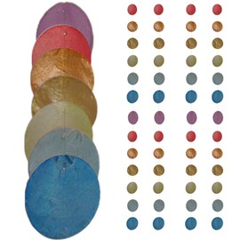 ART-CRAFT 4 x Capiz Shell Chain Garland as Hanging Decoration for Windows or Decoration Living Room but also as Garden Decoration Length 100 cm