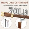 Wood Curtain Rods for Windows,1 Inch Boho Adjustable Window Curtain