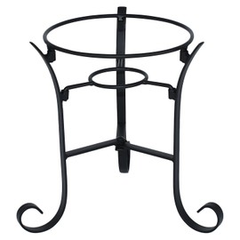 JforSJizT Garden Gazing Ball Stand,Metal Gazing Globe Sphere Stand Holder,for 10 to 12 Inches Metal or Glass Garden Gazing Sphere,Indoor Outdoor Lawn Yard Display Stand Décor Accessories,Black 9.4" H