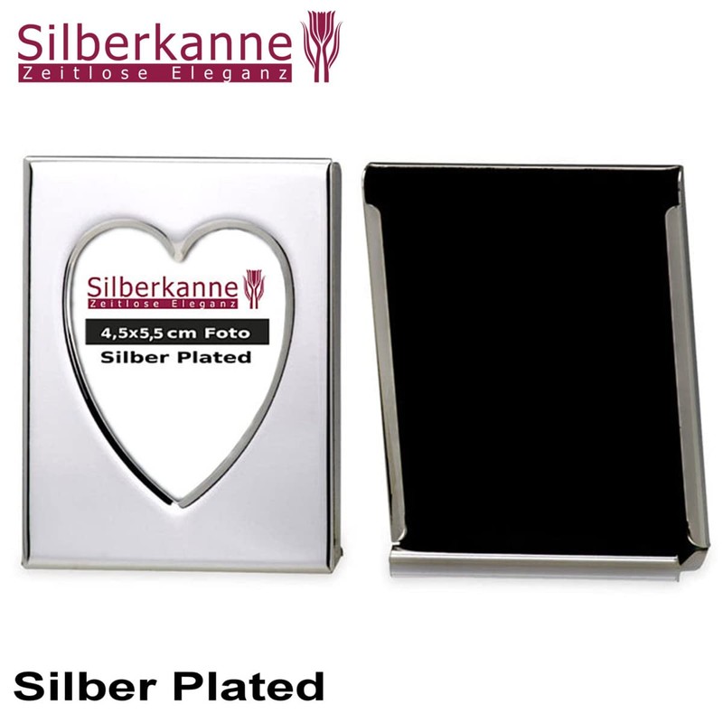 SILBERKANNE Picture Frame Heart for Passport Picture 4.5 x 5.5