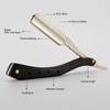Men's Straight Edge Razor Zinc Alloy Wooden Handle Razor for