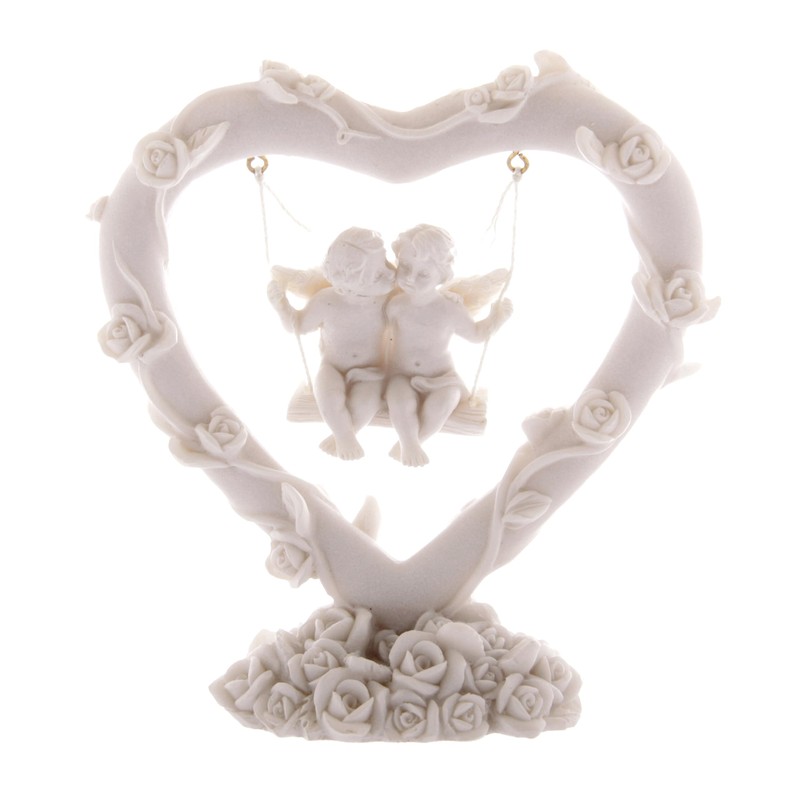 Swinging Rose Heart Love Angel