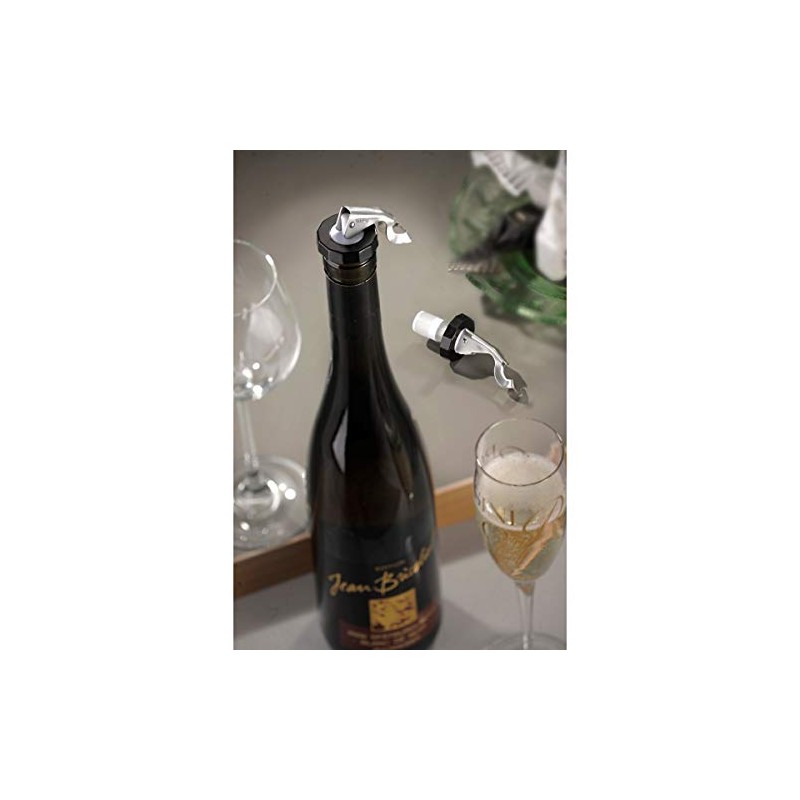 GEFU Botelo Bottle Stopper, Silver/Black, 12700