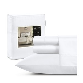 Chateau Home 100% Cotton Queen Size Set - Certified 1000 Thread Count Sheets Queen Size Bed Set, Breathable Soft Sateen Sheets, Luxury Hotel Sheets, 17" Deep Pocket Queen Sheets Set - White Sheets