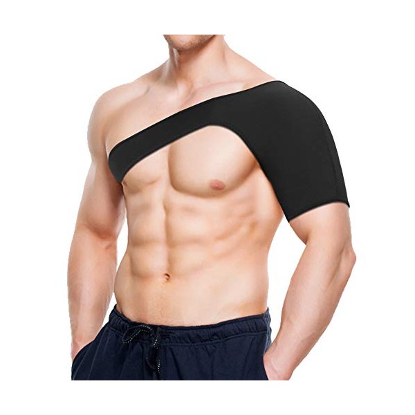 Shoulder Support Rotator Cuff Protector Strap for Shoulder Stability, Injury Prevention in Sports, Dislocated Joint, Sprain, Pain Fits Both Left Shoulders (XL 50-55 cm)
