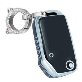 ontto TPU Car Key fob Cover Fit for KIA Sportage R Stinger GT Sorento Ceed CD Cerato Forte KX3 Seltos S Serato 3 Buttons Flip Key Case Shell Key Holder Keychain Keyring Protector Accessories Black A