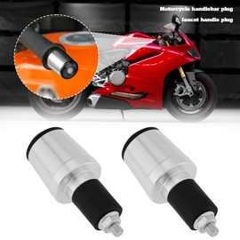LT Easiyl 1 Pair Motorcycle Handlebar End Plug 7/8 Inch 22mm Motorcycle Handlebar Ends Handlebar Grips Bar End Plugs for Motorbike Dirt Bike Scooters(Silver)