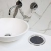 JECOMPRIS Round Countertop Working Top Flush Built-in Waste Trash Chute