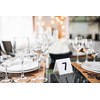 Alpine Industries 25 Pcs Acrylic Tent Style Table Numbers, 3"x3"