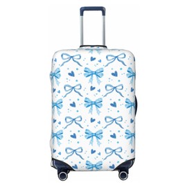 Luggage Suitcase Covers for Luggage Blue Bows, High Elasticity Washable Travel Baggage Protector Case Fits 22-24 in