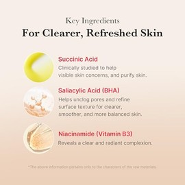 Medicube- Almohadillas exfoliantes faciales con ácido succínico rojo y pantenol: almohadillas tónicas exfoliantes para pieles propensas a los brotes