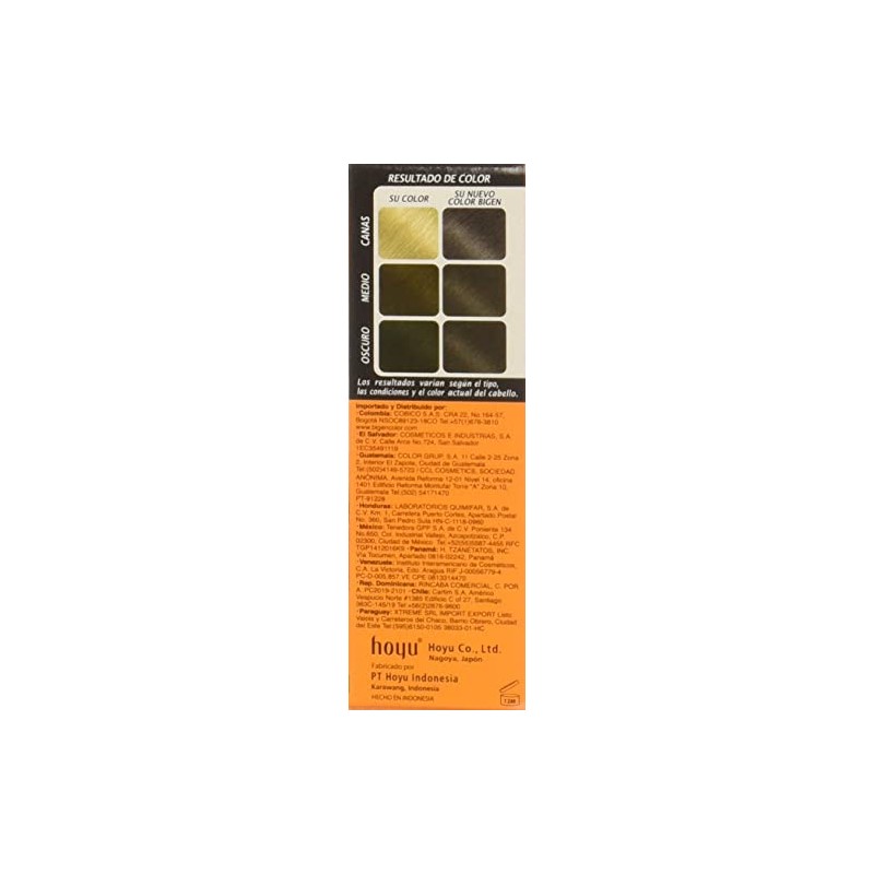 BIGEN Pack de 12 tintes marca bigen polvo tono,"bp negro