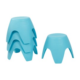 ECR4Kids Ayana Stool Set, Flexible Seating, Cyan, 4-Pack