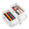 4 Pack Clear Bags Hard Shell Zipper Case for Pencil