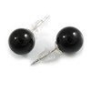 10mm Black Acrylic Stud Earrings