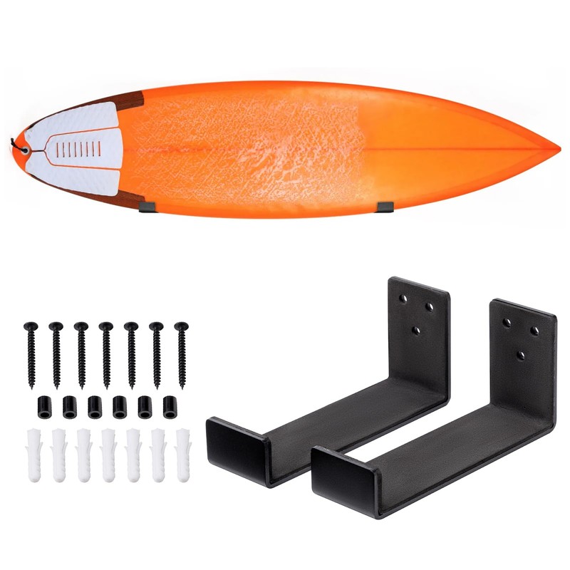 SOUUXIU Surfboard Holder Wall Mounted Wall Mount Surfboard Rack Aluminium