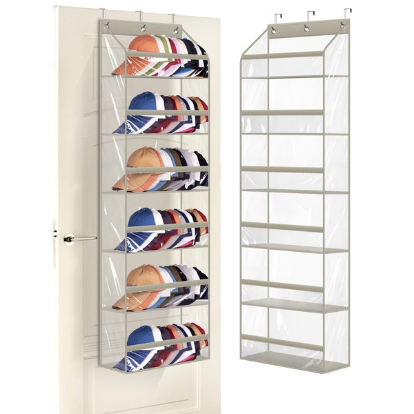 AOODA Clear Over the Door Hat Racks for Baseball Caps,