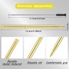 15 Pieces Gold Slim Ballpoint Pens Black Ink 1 mm
