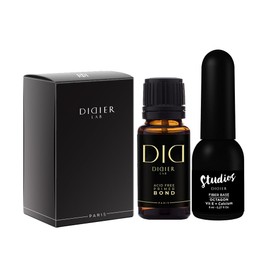 DIDIER LAB - Bond Primer for Gel Nails and Fiber Gel Base Coat Octagon - Fiberglas Gel Base Coat Nail Polish with Vitamins and Minerals - Acid Free Nail Primer - LED UV Nail Polish Set