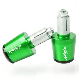 7/8" 22mm CNC Alu Motorcycle Handlebar Grips Ends Caps for Ninja 400 650 1000SX ZX6R ZX9R ZX10R ZX12R ZX14R ER6F ER6N Green