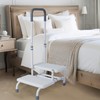 2 Step Stool with Handle for Elderly, Bed Steps for
