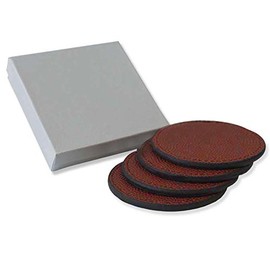 Football Leather Ball Material Coasters (Set of 4)