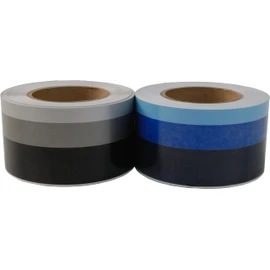 Linear Designs Premium 2" X 50' Three Color Stripe - Black Silver
