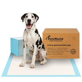 PETSWORLD Giant Dog Potty Pads, Odor-Eliminating, 36" x 36", Ultra Absorbent 5-Layer Leak-Proof Training Pads for Dogs & Cats (36x36, 150 Count)