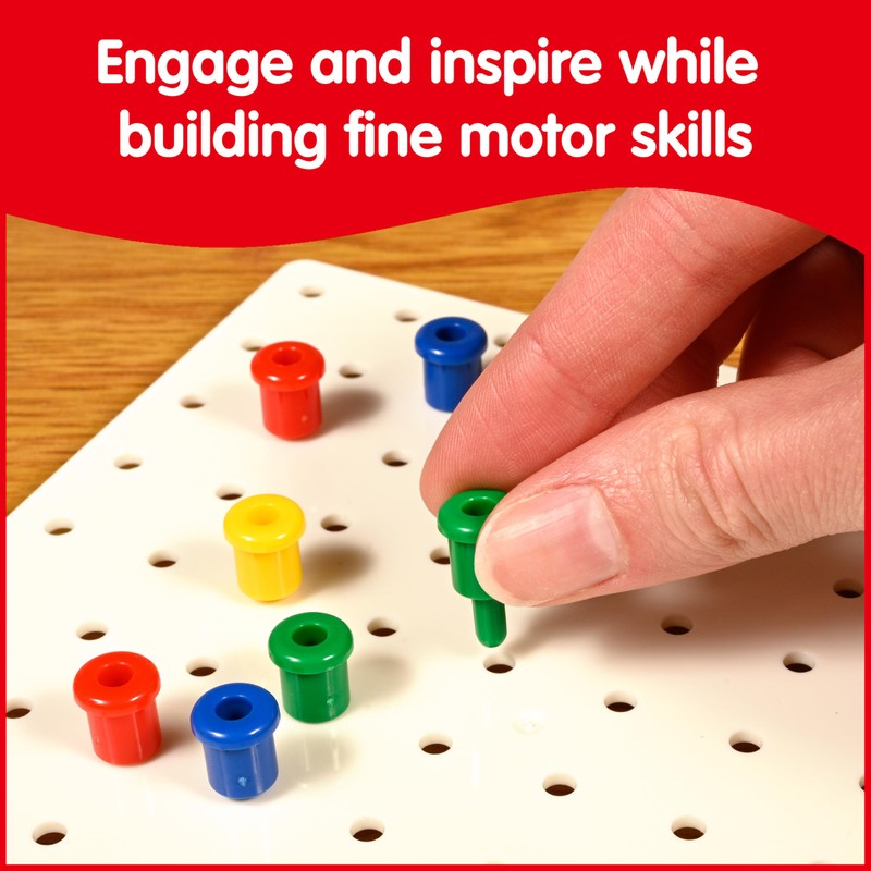 edxeducation Pegs and Peg Board Set | 1,000 Pegs and
