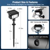Lebenwell Solar Lights Outdoor, Motion Sensor Outdoor Solar Spotlights Waterproof,