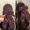 fdsmall Leopard Hair Scarf Scrunchies for Women - 3Pcs Bow
