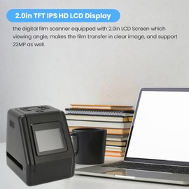 LOCADENCE Digital Film Scanner, 22MP Adjustable Brightness Film and Slide Scanner with 2in LCD Screen, Convert 135 110 126Kpk for Super 8 Film Slides Negatives to Digital JPEG for PC Laptop Smartphone