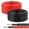 8AWG Solar Panel Wire 10mm², 2 Pack 50FT Red &