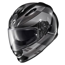 ScorpionEXO Ryzer Full Face Motorcycle Helmet with Pinlock Ready Shield with Integrated Speaker Pockets DOT ECE Approved Edge (Dark Grey - Medium)
