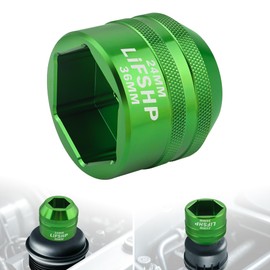 LIFSHP 24mm / 36mm Oil Filter Socket, Fuel Filter Cap Remover for 2003-2010 6.0L / 6.4L Ford Powerstroke Diesel-Green