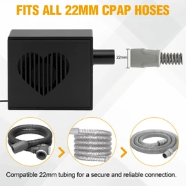 CPAP Hose Dryer with Adjustable Speed – CPAP Tube Dryer & Cleaner Blower Fan, Compatible with Standard 22mm Hoses, Easy-Use CPAP/BIPAP Cleaning & Maintenance Accessory