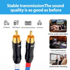 KK Cable Q-P2 18 Gauge OFC Speaker Wire Pair with RCA Male (White & Red) to 2 Pair Banana (4banana) Plugs, Q-P2 (2M(6.5ft))