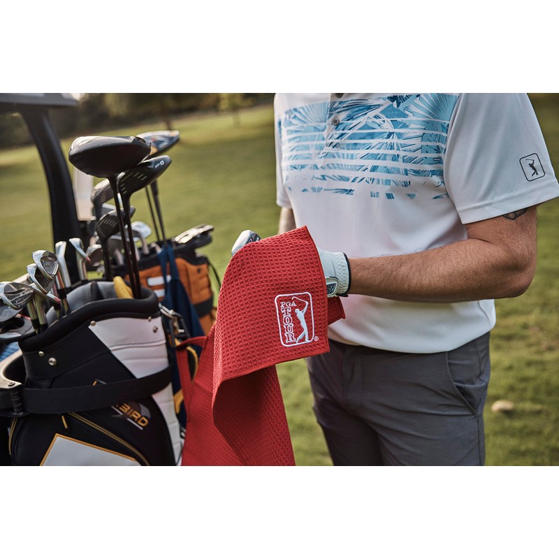 PGA Tour - Golf Towel, Premium Microfibre Towel, Bag-loop, 38”