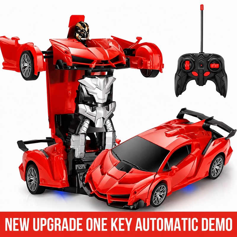 2.4GHz RC Transforming Car Robot Toy – One-Button Deformation Racing