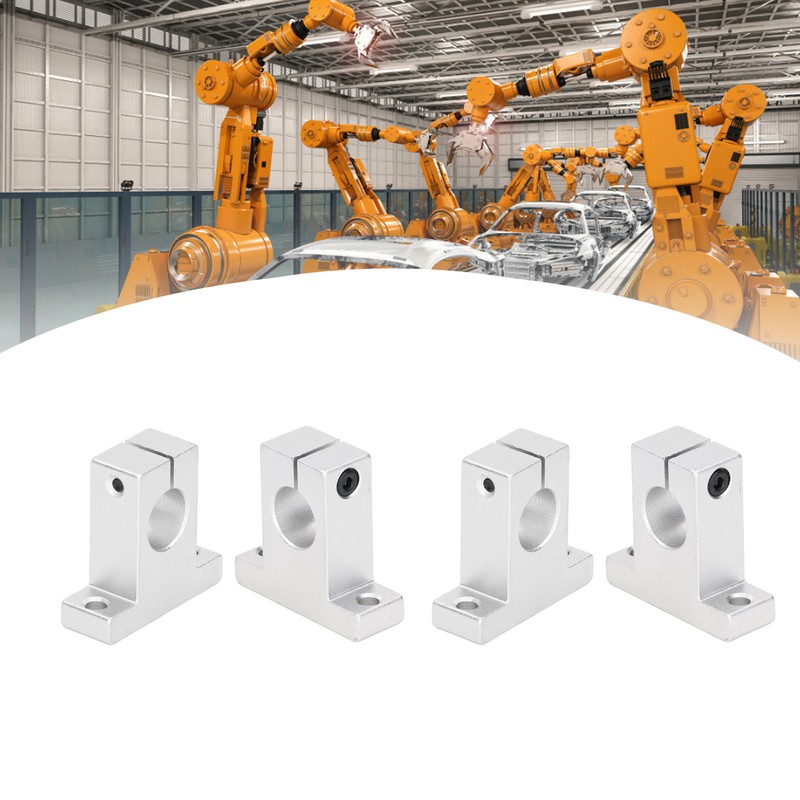 4 Pcs Rail Guide Support Aliminum Alloy Linear Motion Bracket