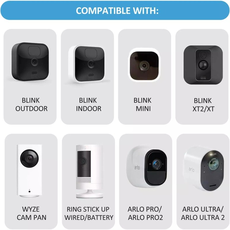 FATKITT Blink Outdoor Camera Mount 3 Pack Adjustable Metal Wall