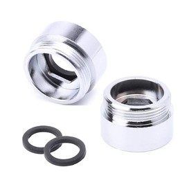 2pcs Metal Faucet Adaptor, HATOOLHA® Tap Aerator Connector Brass Thread Solid Metal Kitchen Tap Connector (F24 to M22)