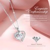 TFT Romance Love Moissanite Heart Pendant Necklaces For Women 925