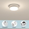 ledscom.de GX53 Ceiling Socket Inel Matt Chrome Round 90 mm